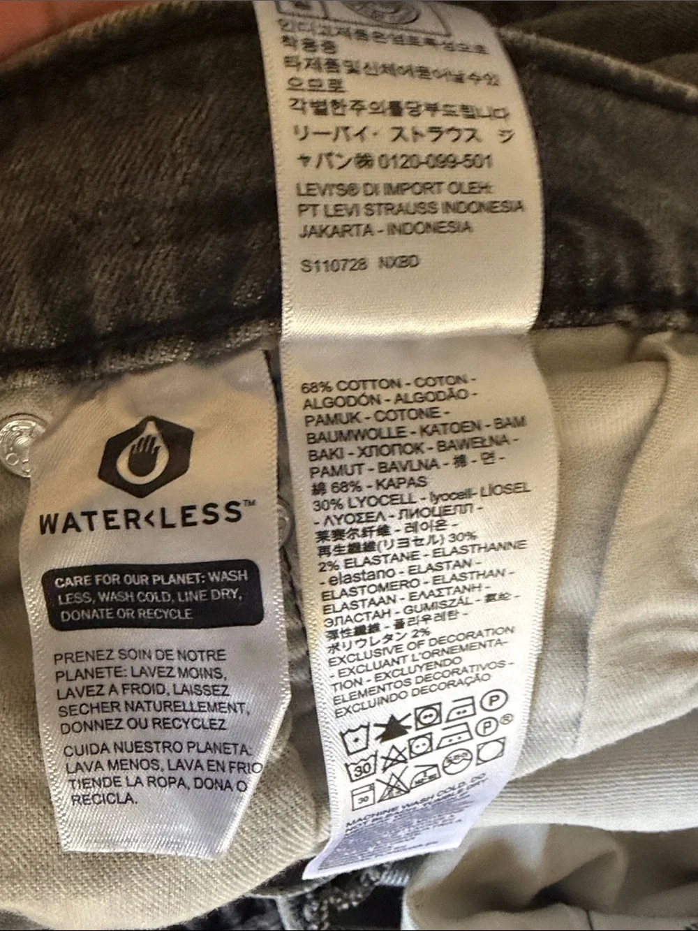 Levi's Men's Grey Stonewash 502 Straight-Leg Jeans 32X29
